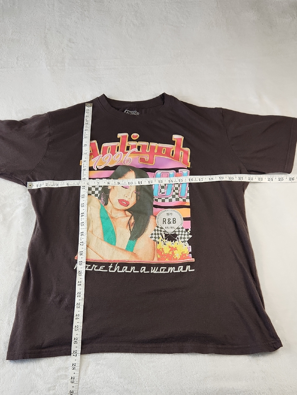 Aaliyah T-Shirt More Than A Woman 1996 XL Black Unisex - Picture 6 of 9